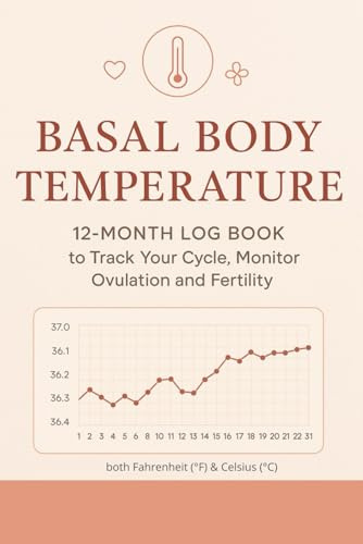 BASAL BODY TEMPERATURE: 12-Month Log Book to Track Your Cycle, Monitor Ovulation & Fertility – Charts in Both Fahrenheit (°F) & Celsius (°C)