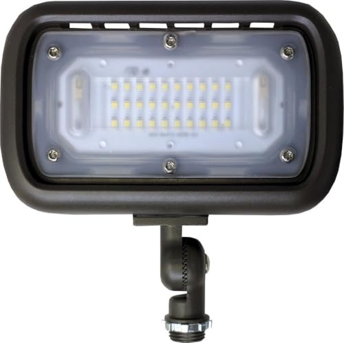ELCO Lighting EFL30S50WFK Mini LED Floodlight 30W 120/277V with Knuckle 3000LN - Dark Bronze