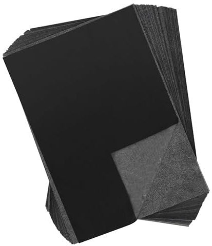 Harnovlis 100 Sheets A4 Black Transfer Paper Carbon Tracing Sheets | for Graphite Tr-acing on Metal, Wood, Glass, and Paper, Carbon Paper for Tracing - Ideal for DIY Crafting and Art Projects