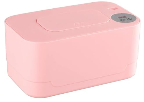 Calentador de toallitas para bebés, dispensador portátil de calentador de toallitas con temperatura ajustable y luz nocturna, calentamiento suave para para bebés recién nacidos