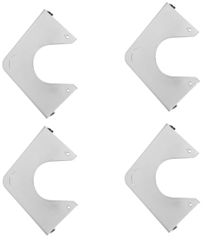 Healvian 4pcs Silver Resin Hard Plastic Billiard Table Corner Plates for Pool and Snooker Tables, Enhances Stability and Convenient Addition for Tabletop Pool Corners