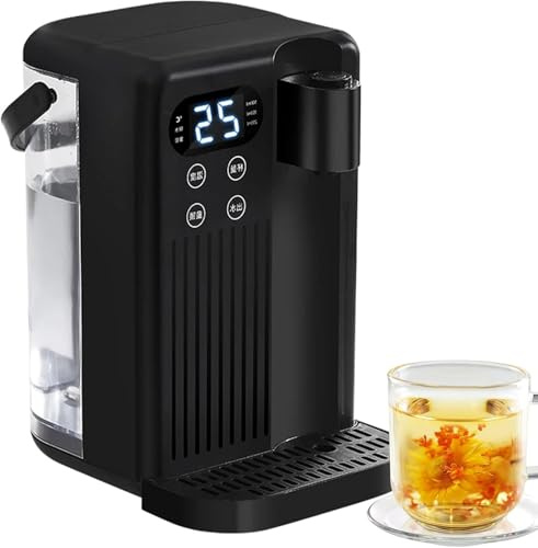 Dispensador de agua caliente instantáneo eléctrico, hervidor de agua de bajo consumo con tanque de agua de 3 litros, 12 ajustes de temperatura, calentamiento rápido en 3 segundos