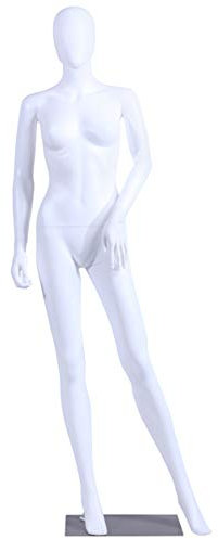 TonHan FC+4W Frau schöne weibliche männliche abstrakte weiße Matt lackierte Schaufensterpuppe Schaufensterfigur (FC+4W Frau)