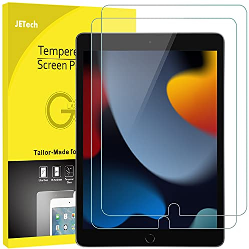 JETech Schutzfolie für iPad 9./8./7. Gen 10,2, 2 Stück | Für iPad 10,2 (2021/2020/2019), HD Klar, Kratzfestes Gehärtetes Glas Displayschutz