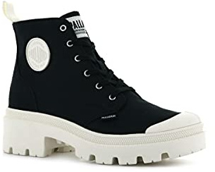 PALLADIUM-EU Femme Pallabase Twill Boots, Noir, 43 EU