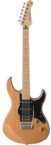 Yamaha Pacifica 112VMX Hochwertige E-Gitarre in elegantem Design für Einsteiger und Fortgeschrittene, mit 2 online Gitarrenstunden bei einem Lehrer der Yamaha Music School, in Gelb Natural Satin