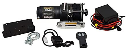 Elektrische Seilwinde KangarooWinch (früher PowerWinch) K3000lbs ATV 12V 1361 kg Funk UTV Quad Synthetik Kunststoffseil
