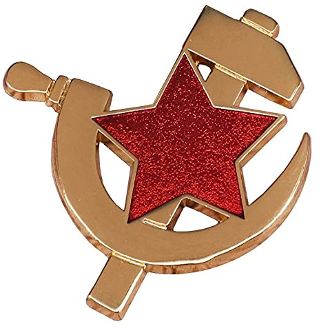 Distintivo in metallo smaltato in metallo smaltato con martello e falce sovietica Socialista Russia CCCP stella rossa