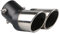 ETOPARS 62mm Tubo di Scarico Auto Universale Terminale di Scarico Tubo di Punta del Silenziatore di Scarico Acciaio Inossidabile Uscita Doppia Curva Argento