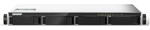Qnap TS-435XeU-4G NAS con montaggio su rack a 4 bay connettività 2.5GbE/10GbE, M.2 NVMe cache SSD da 4x4TB Seagate IronWolf HD