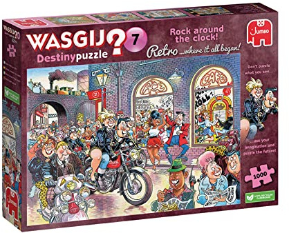 Wasgij, Retro Destiny 7 - Rock rund um die Uhr!, Puzzle 1000 Teile Erwachsene