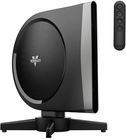 Vornado STRATA Compact Oscillating Tower Fan with Remote Control, 19 Inches, High Speed Air Circulation, Quiet and Powerful Fan, 5 Speeds, Touch Control, Colour