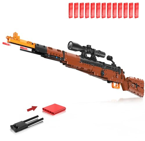 Sosuy 98k Fusil Set de Blocs Construction, Arme Jouet Modèle pour Adultes