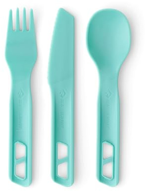 Sea to Summit Passage Camp - Cubertería, tenedor, cuchara y cuchillo, color azul marino
