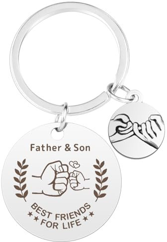 Aucuu Schlüsselanhänger Papa, Edelstahl-Schlüsselanhänger, Vatertagsgeschenke für Papa, Papa Geschenk Schlüsselanhänger, Vatertags Geschenk Geburtstag Geschenk, Bester Papa Geschenk