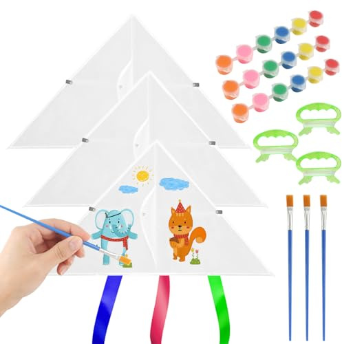JSMTKJ 3 Set DIY Dragones para Niños Kit de Fabricación de Dragones a Granel, Kits de Construcción de Dragones para Niños, Juego de Manualidades para Juegos al Aire Libre para Niños y Niñas Delta