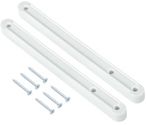 sourcing map Schubladenschienen, 1 Set, 180 mm, Kunststoff-Schubladenschienen mit Schraube, seitlich montierte gerillte Führungsschiene für Schrank, Schublade, Nachttisch, Kleiderschrank, Kommode