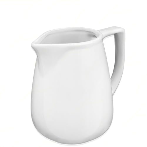 Lechera de porcelana blanca, tamaños surtidos para desayuno, bar, restaurante, hotel (1, blanca, 210 ml)