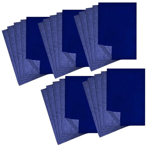 50 Pcs Transferpapier,Pauspapier,Kohlepapier Zum Nachzeichnen,Pauspapier A4,Blaupapier Zum Durchschreiben,DIY Handwerk Transferpapier Durchschlagpapier,Auf Karton Papier Und Leinwand 21x29.7cm Blau