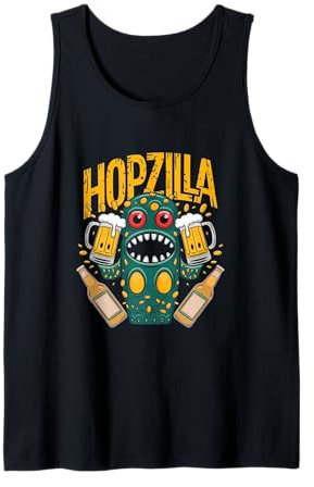 Hopzilla Birra Birra Divertente Canotta
