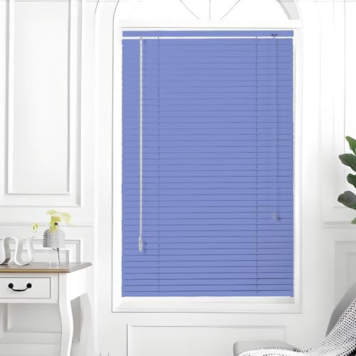 Jalousie Alu, 30 50 55 70 75 80 100 120 145 160cm Lamelle Horizontal Fenster Jalousien, Verdunkelungsrollos für Windows, 25mm Lamellen, Gefiltertes Licht, Lichtschutz, Sonnenschutz(Lila)