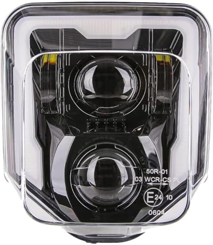 Genérico faro de motocicleta Repuestos para motocicleta todoterreno, faro LED de 66 W con luces altas y bajas DRL para TE FE 200, 250, 350, 450, 501 y 701 para Husqvarna 2017-2022