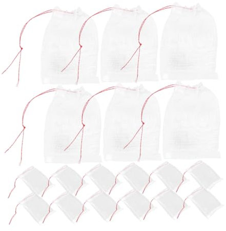 Milisten 100Pcs Fruit Protection Bags Drawstring Garden Insect Barrier Netting for Small Fruits Lightweight Mesh Covers for Apples Pears Tomatoes and Vegetables