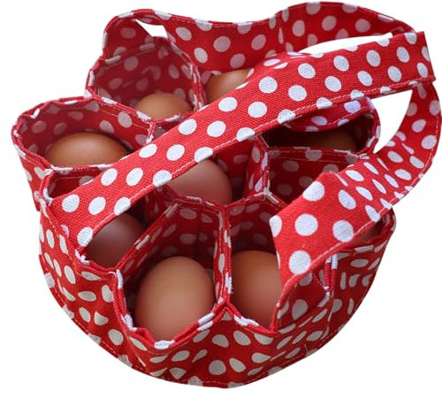 Cesta de huevos de tela con bolsa, coleccionista portátil, 9.06 x 8.66 pulgadas, delantal protector suave, ajuste cómodo, tela lavable para pollo, uso en granja de patos, multicolor