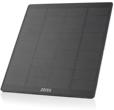 ZEISS Solar-Panel Pro – 5,000 mAh Solar Charger for Wildlife Cameras – 12V/6V Output, IP66 Weatherproof, 5m Cable, Universal Mount, USB-C, for Trail & Outdoor Surveillance