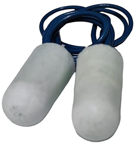 Metal Detectable Foam Earplugs with Cord, Slow Recovery, Tapered Design for Food and Beverage Industry