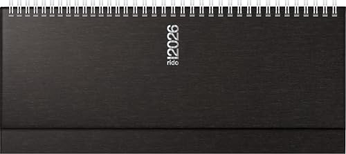rido/idé Querterminbuch Mod. septant 2026 | 30,5×10,5 cm, Kunststoff, schwarz