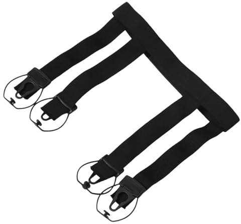 Abaodam Ice Hockey Goalie Elastic Garter Straps Ajustables con Clips para Sujetar Medias Bandas Deportivas Resistentes para Porteros de Hockey sobre Hielo Negro Talla
