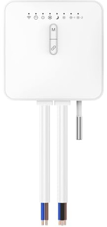Tacdas Thermostat Intelligent Tuya ZigBee pour Radiateur de Chauffage à Fil Pilote, Prise en Charge de la Surveillance Électrique, Télécommande