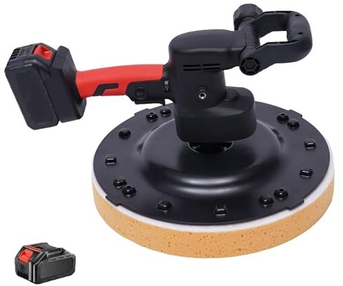 Pulidora InaláMbrica para Alisar Suelos Paredes,Llana EléCtrica para Cemento con BateríA Litio,6 Velocidades para Alisar y Pulir Paredes para Superficies Mortero en Paredes,Techos e Pisos(1 battery)
