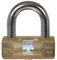 Viro | Lucchetto Antiscasso, Cilindrico, Base 80 mm in Ottone Massiccio, Arco in Acciaio, Chiusura a Scatto, 2 Chiavi in Dotazione
