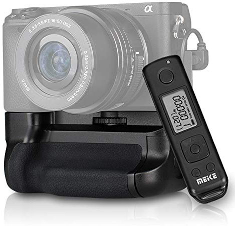 Meike External Vertical Shooting Battery Grip MK-A6300 Pro with 2.4G Wirless Remote Control for Sony Alpha A6300 A6000 Camera, Work with NP-FW50 Battery to Replace Sony A6300 A6000 Battery Pack