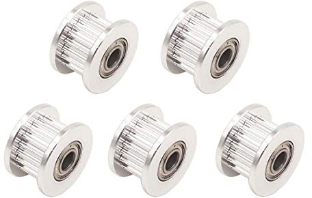 WINSINN GT2 Umlenkrolle 20 Zähne 4mm Bohrung 6mm Breite Timing Pulley Rad Aluminium für 3D Drucker (5er Pack)