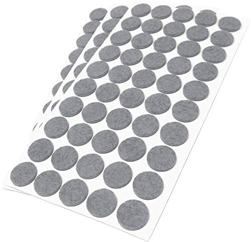 Adsamm® / 150 x Selbstklebende Filzgleiter/Grau/ø 22 mm/Rund/Möbelgleiter aus Filz mit 3.5 mm Stärke/Möbel- und Bodengleiter