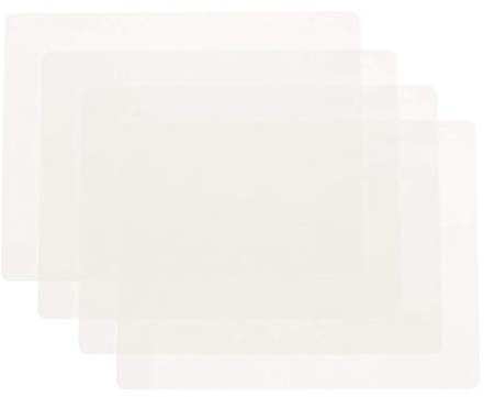 HomeDo Silicone Placemats Countertop Protector Pads, Clear-40x30cm-4P