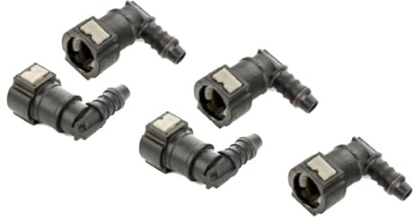 5x Kraftstoffleitung Schnellkupplung Verbinder 9,89 x 8 mm L-Winkel