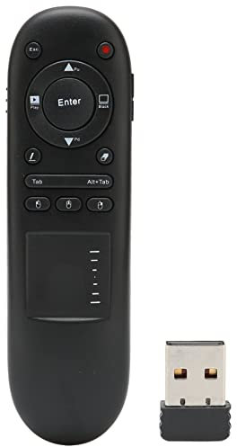 Goshyda Präsentations-Clicker, Kabelloser, Ergonomischer 2,4-G-USB-PPT-Powerpoint-Präsentations-Fernbedienungen mit Empfänger-Datenkabel, für Rede-Meeting-Kurse