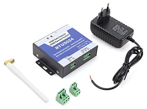 RTU5024 GSM - Apriporta a relè, con telecomando, accesso alla porta, senza fili, con chiamata gratuita 850/900/1800/1900 MHz, spina EU