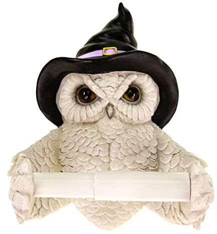 VOGLER Joh. Vogler GmbH Zaubereule Klorollenhalter 22 cm Figur Eule Uhu Okkult Zauberer Witch