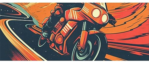 DNOVING 2 Rollen Motorrad Rennen Geburtstag Geschenkpapier - 147,3 x 58,4 cm Geschenkpapier für Jungen & Mädchen Geburtstag & Freundsmas GWP-194598052