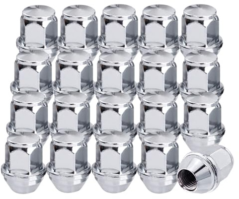 20 Pcs 14x1.5 One-Piece Chrome OEM Factory Style Lug Nuts for Stock Wheels, Replacement for 2015/2016/2017/2018/2019/2020 Mustang Edge MKX MKZ Aviator