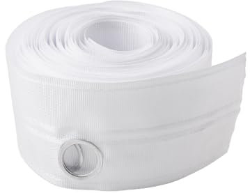 INCREWAY Curtain Tape, 10m (10.9Yards) Drapery Curtain Heading Grommet Tape with Small Diameter Hole of 22mm for Perforated Curtains Header DIY Decoration, White