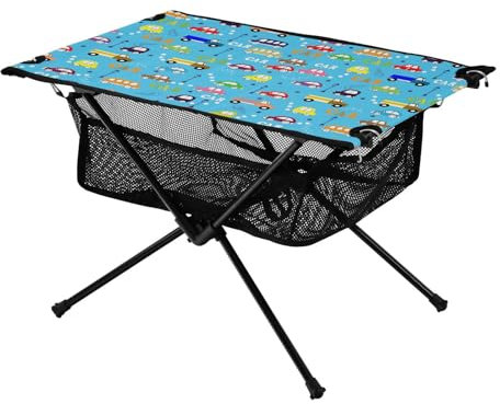 FRODOTGV Tablett, Tisch, LKW, Busse, Autos, verstellbarer Outdoor-Pickninc-Tisch mit Aufbewahrungstasche für Grillparty, Camping