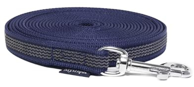 Mystique® Gummierte Schleppleine 12mm ohne Handschlaufe Standard Karabiner royal blau 15m
