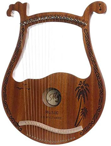 Lyra-Harfe, tragbare Harfe, hölzerne Lyra-Harfe, 19-saitige Lyra-Harfe für Musikliebhaber, Anfänger, Kinder, Erwachsene, Musikinstrument