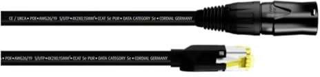 Cordial 15552 RJ45 câble réseau, Patchcâble Cat 5e S/UTP 15.00m Noir Pur-Mantel 1 pc(s)